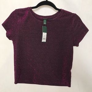 Mauve top with pencil skirt